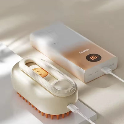 🔥🐕 ¡Cepilla, limpia y desinfecta al instante! 💦 El poder del vapor para un pelaje suave, libre de bacterias y más brillante que nunca.